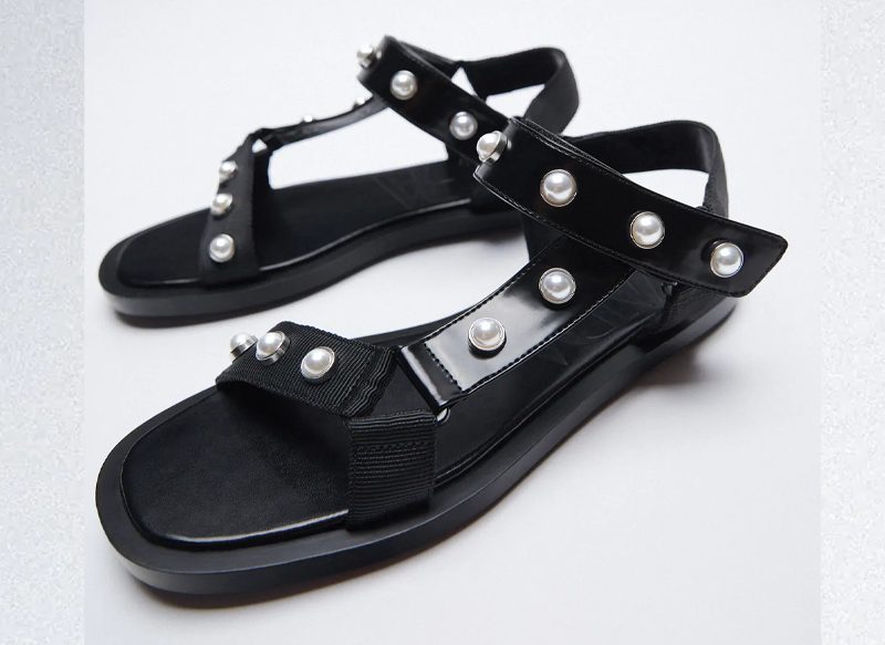 SANDALIA PLANA PERLAS DE ZARA