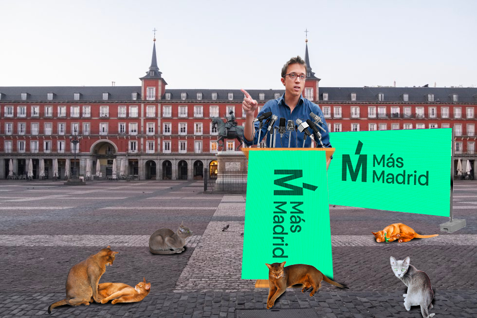 Íñigo Errejón y sus seguidores en los mítines de Más Madrid