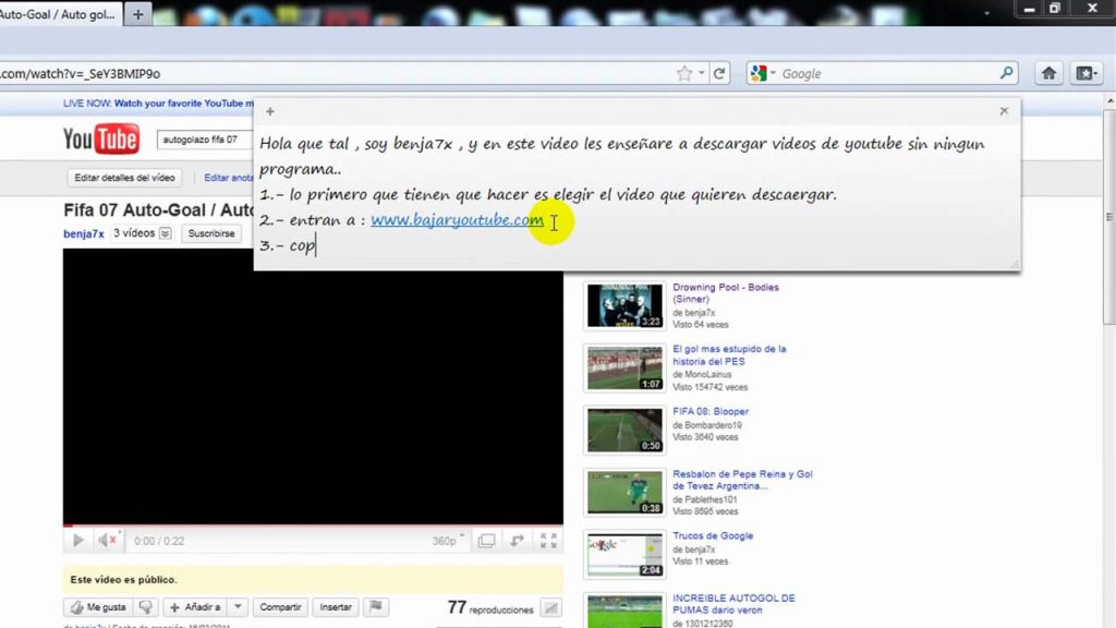 Trucos sencillos paras descargar videos de YouTube