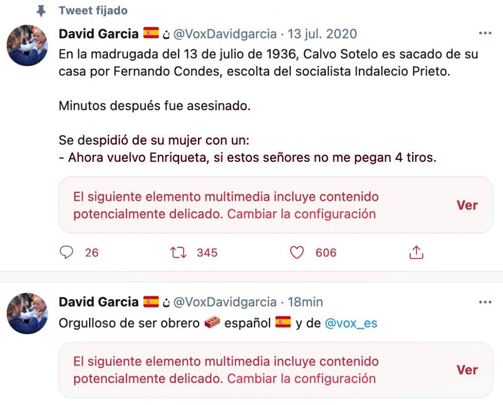 ¿Censura a Vox?: Twitter ve discursos o fotos del logo algo "potencialmente delicado" 1 Moncloa VOX 3 Moncloa
