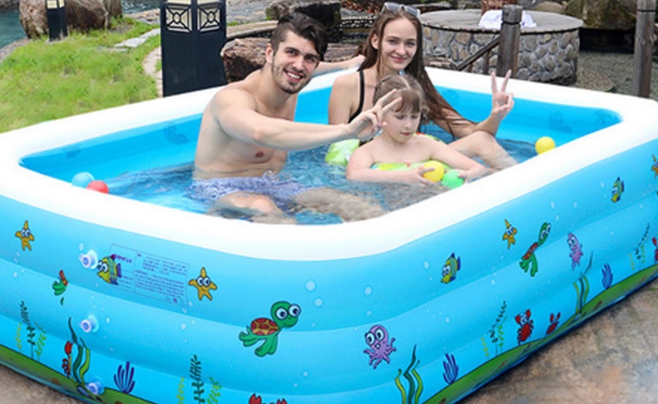 piscina rectangular para niños