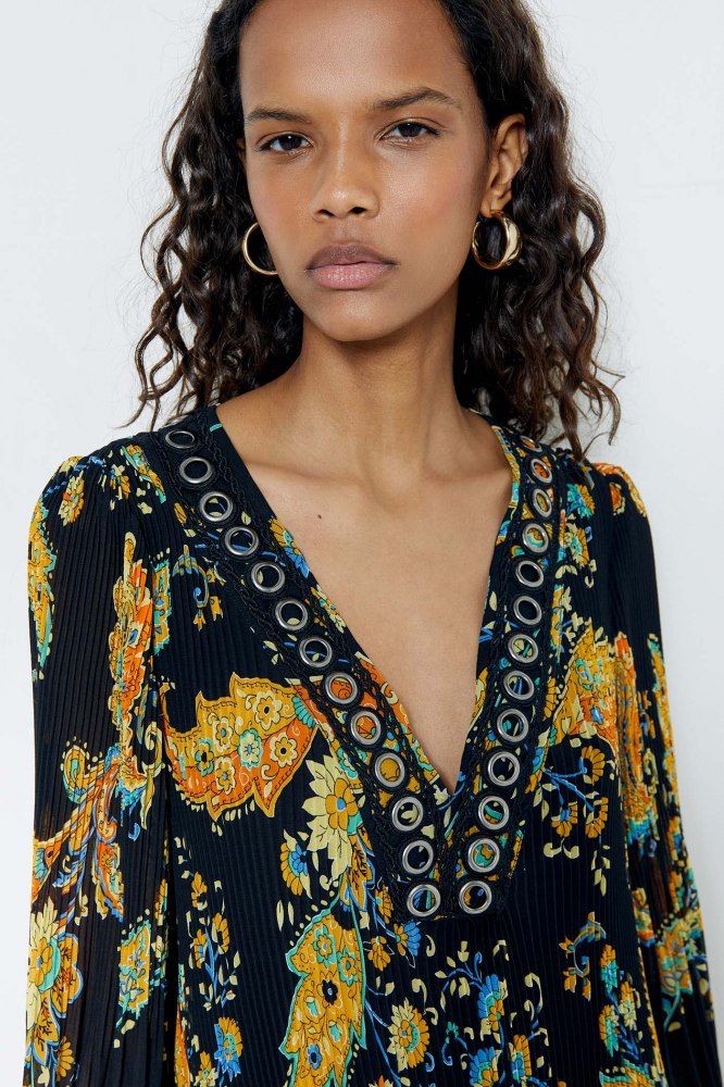 vestido estampado sfera
