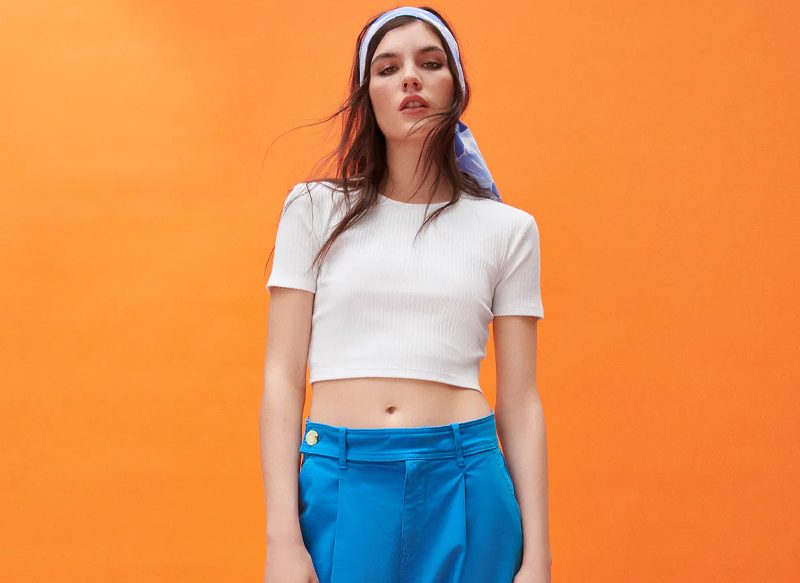 CAMISETA CROPPED RIB