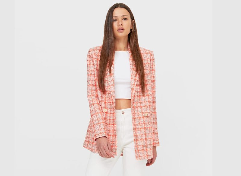 CHECKED BLAZER