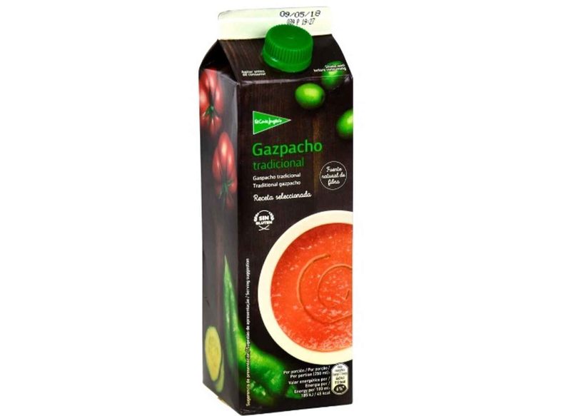 GAZPACHO TRADICIONAL DE EL CORTE INGLÉS, UNO DE LOS MEJORES PARA LA OCU