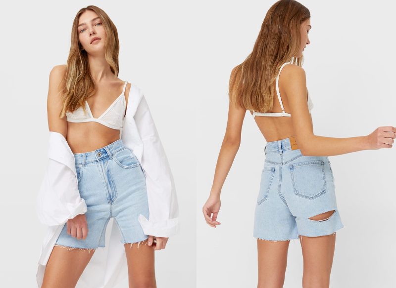 SHORT DENIM LONGLINE