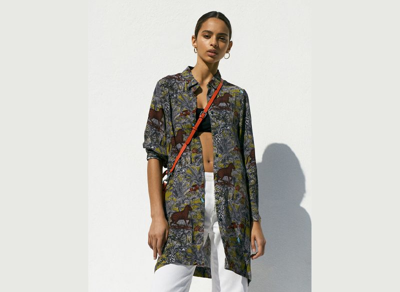 VESTIDO CAMISERO ESTAMPADO ANIMALES