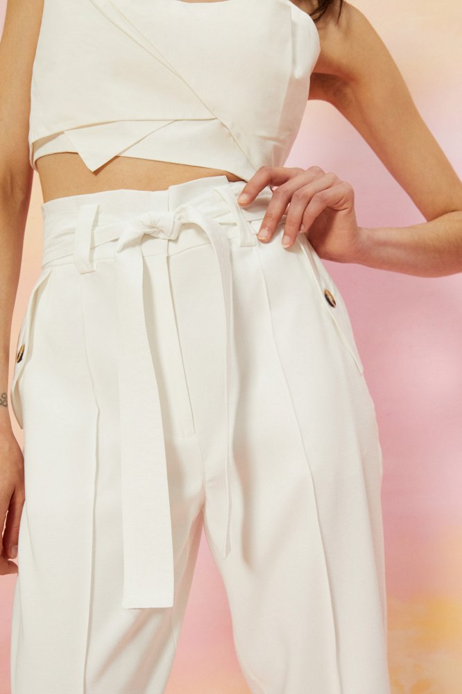 pantalon cintura lazo