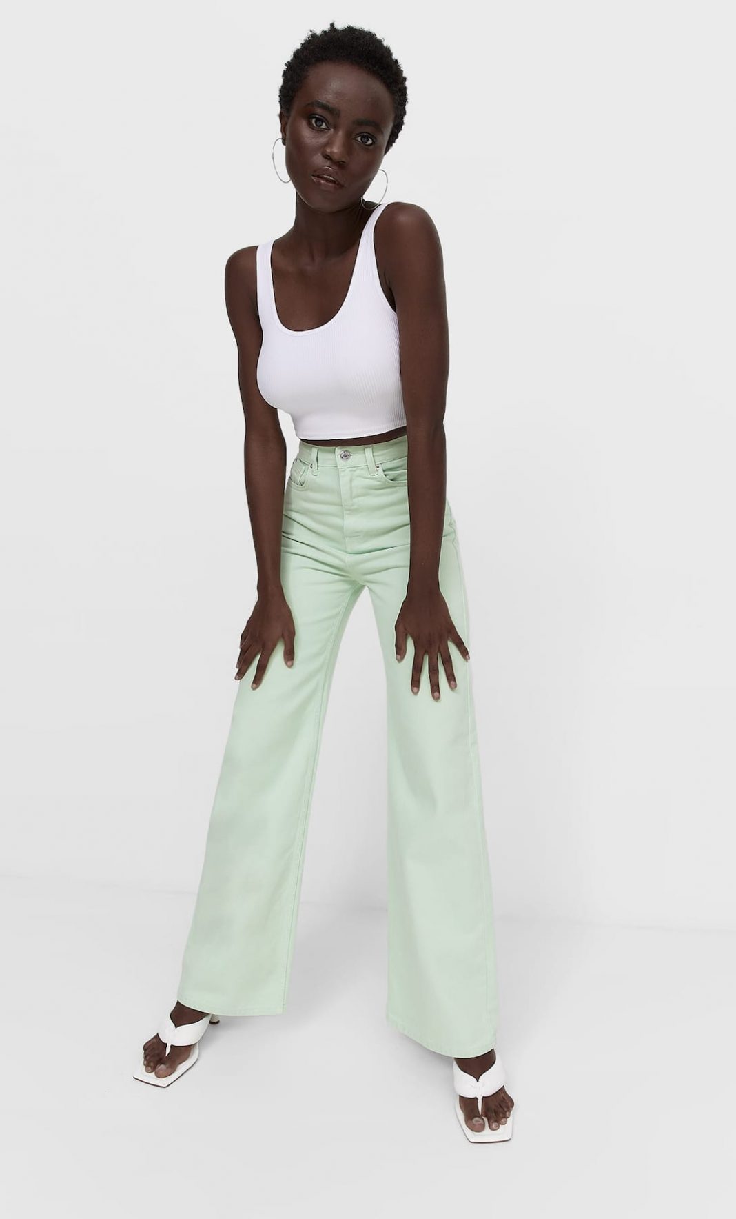 pantalon wide leg stradivarius