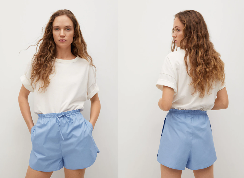 SHORT ALGODÓN CINTURA ELÁSTICA DE MANGO