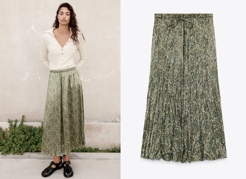 FALDA SATINADA ESTAMPADA