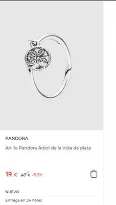 Anillo Pandora Arbol de la Vida de plata 