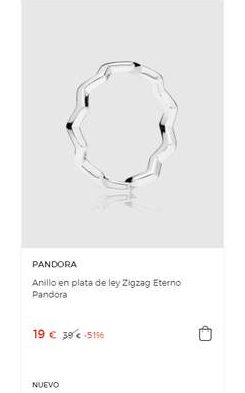 Anillo de plata de ley Zigzag Eterno  