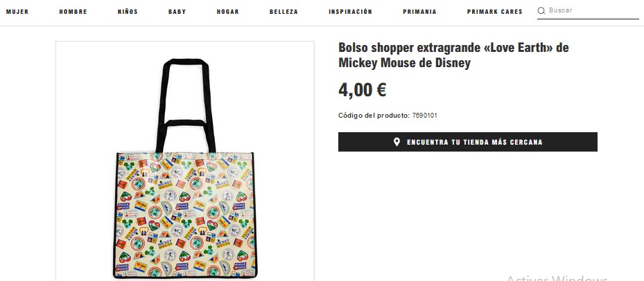 Bolso shopper extragrande «Love Earth»- Primark