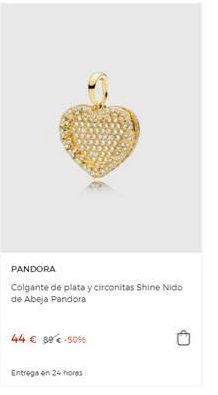 Colgante de plata y circonitas Shine Nido de Abejas 