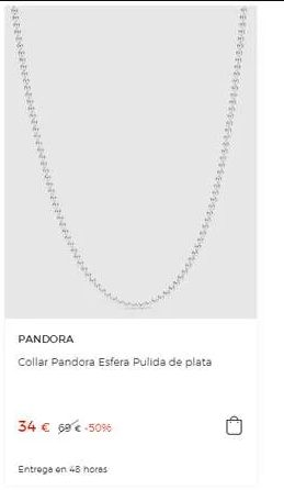 Collar Pandora Esfera Pulida de Plata 