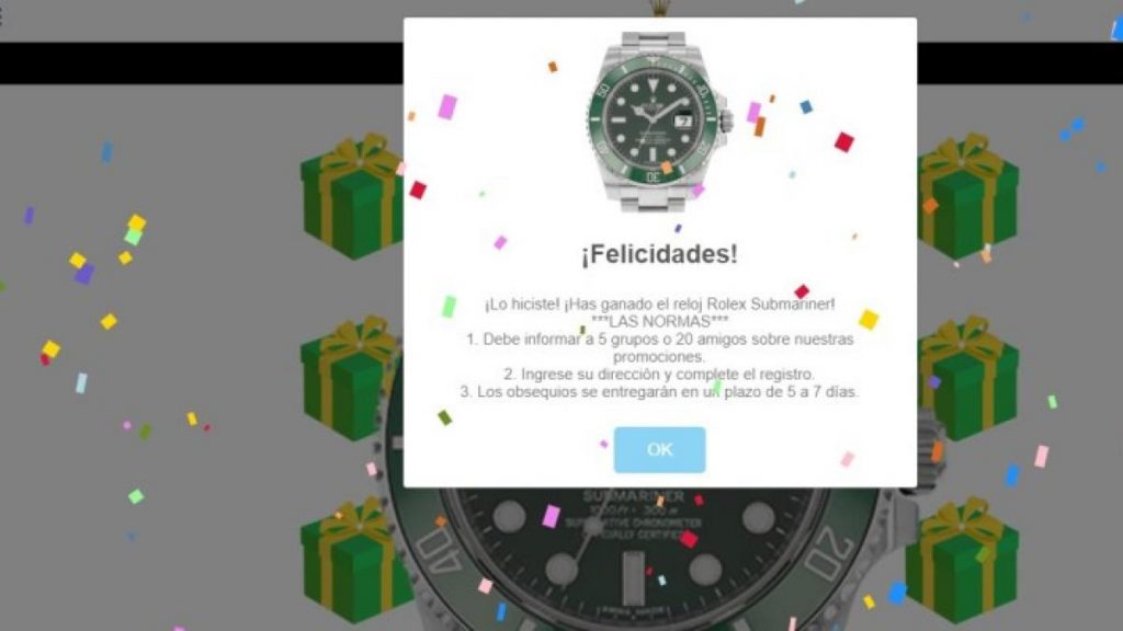 Estafa del  Rolex Whatsaap