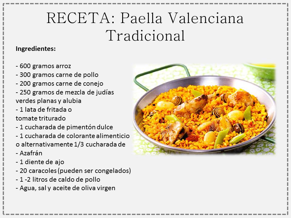 Los ingredientes de la paella