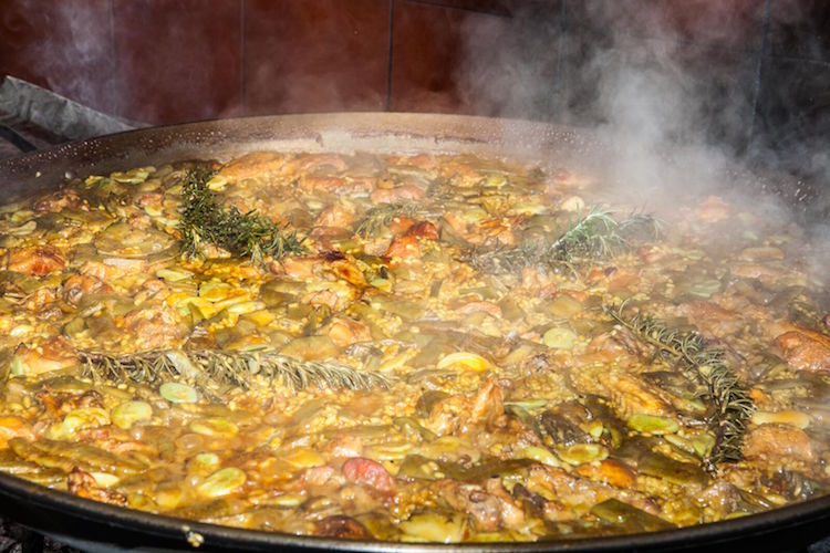 arroz cociendose