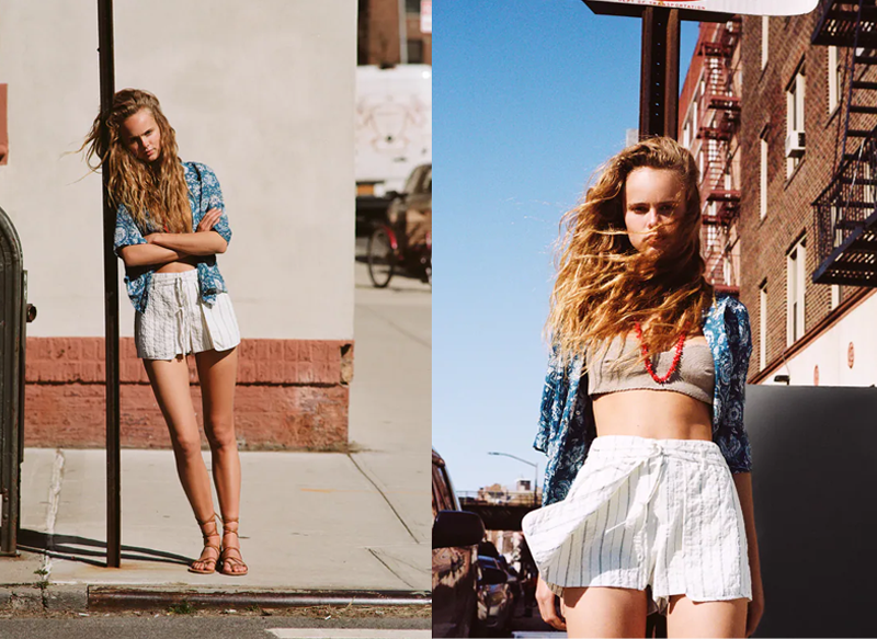 SHORTS RAYAS RÚSTICO DE ZARA