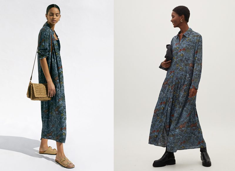 VESTIDO CAMISERO ESTAMPADO ANIMALES DE PARFOIS