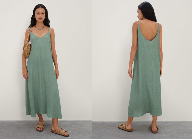 VESTIDO LARGO DE TIRANTES DE PARFOIS