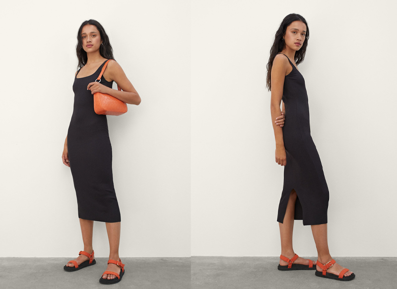 VESTIDO AJUSTADO DE TIRANTES CON TEXTURA LIMITED EDITION