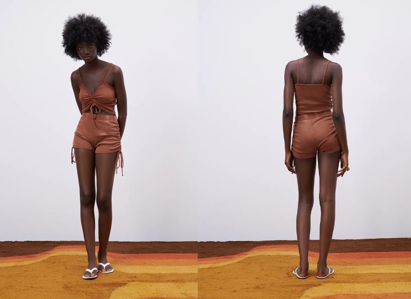 SHORTS FRUNCES DE ZARA
