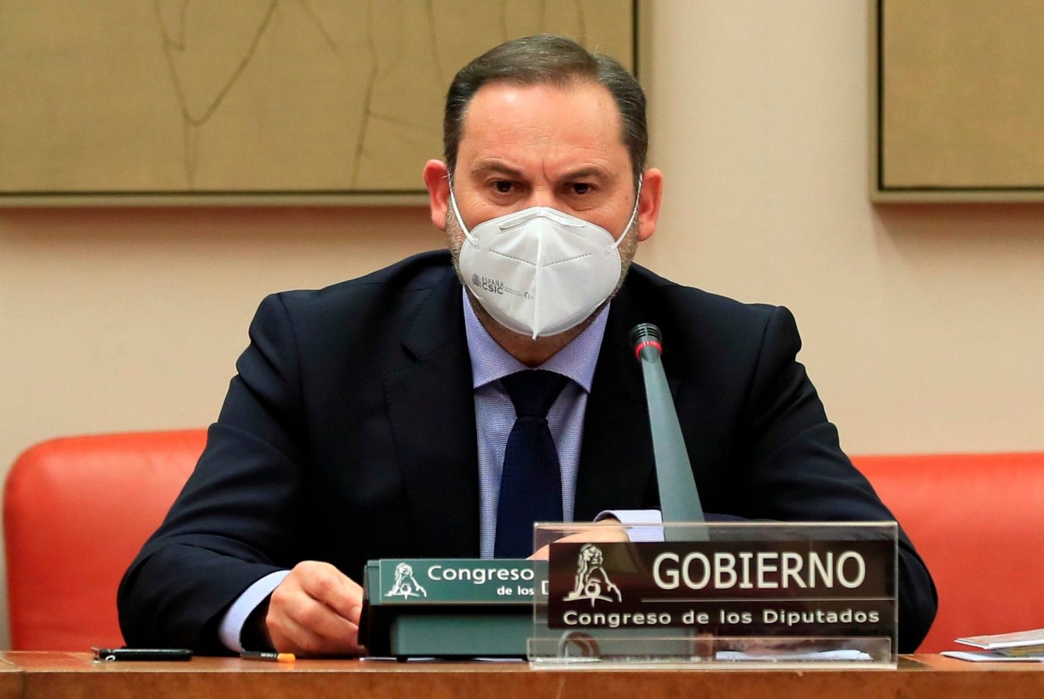 José Luis Ábalos con mascarilla en su etapa de ministro.
