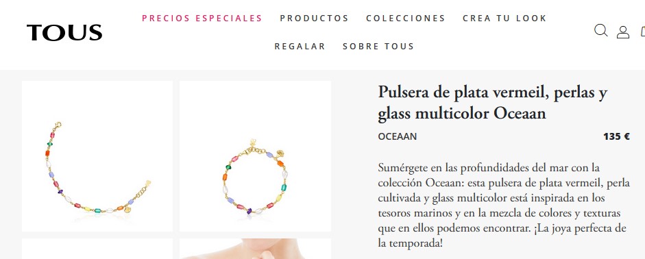 Pulsera de plata vermeil