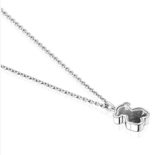 collar plata onix