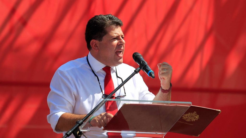 Fabian Picardo, primer ministro de Gibraltar, la colonia británica