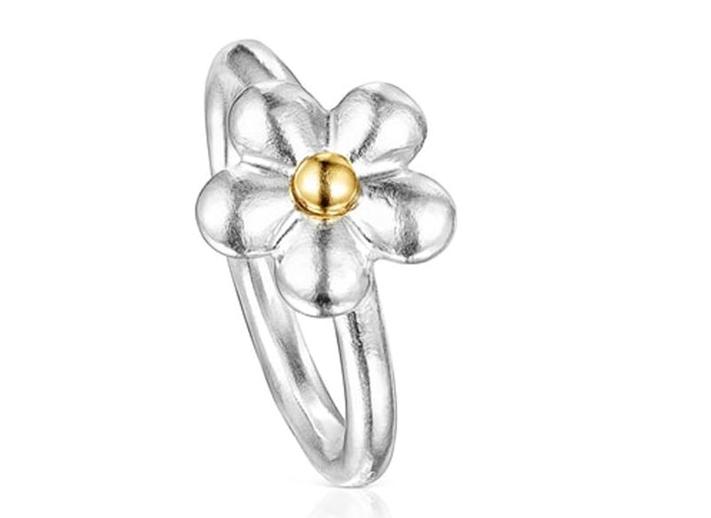 ANILLO FLOR BICOLOR FRAGILE NATURE DE TOUS