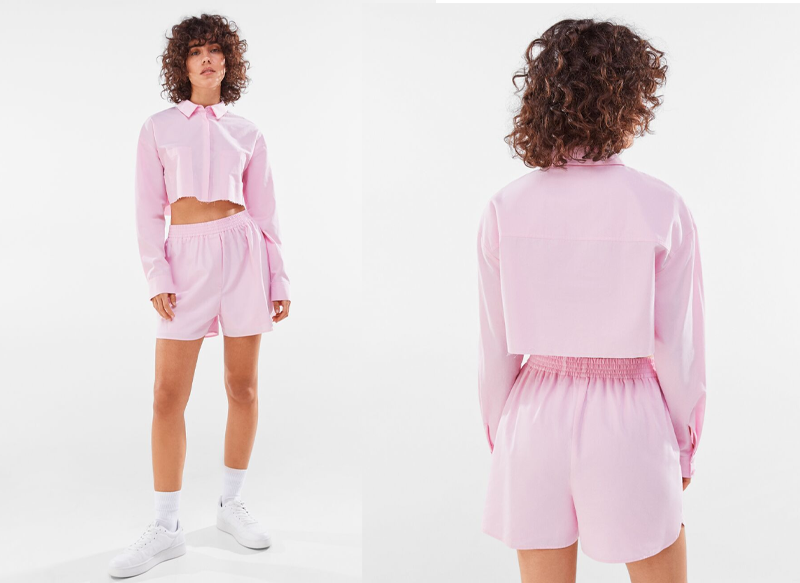 SET CAMISETA Y SHORT DE BERSHKA