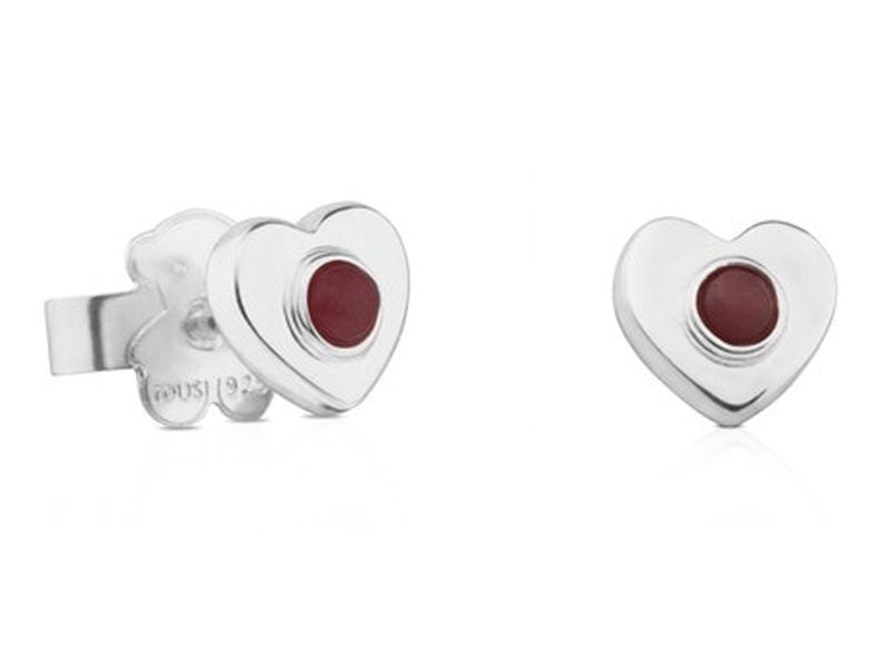 PENDIENTES SUPER POWER DE PLATA CON RODONITA