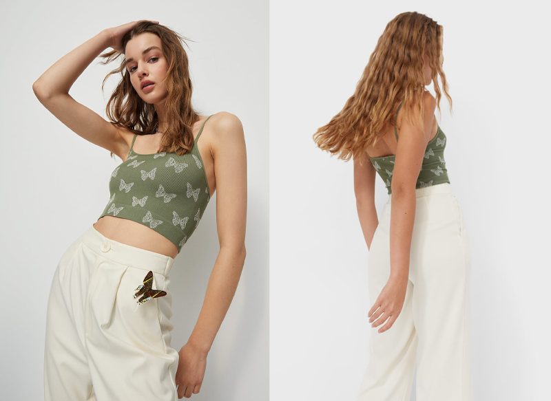 TOP TIRANTES JAQUARD DE STRADIVARIUS