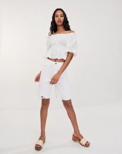 bermudas blancas largas
