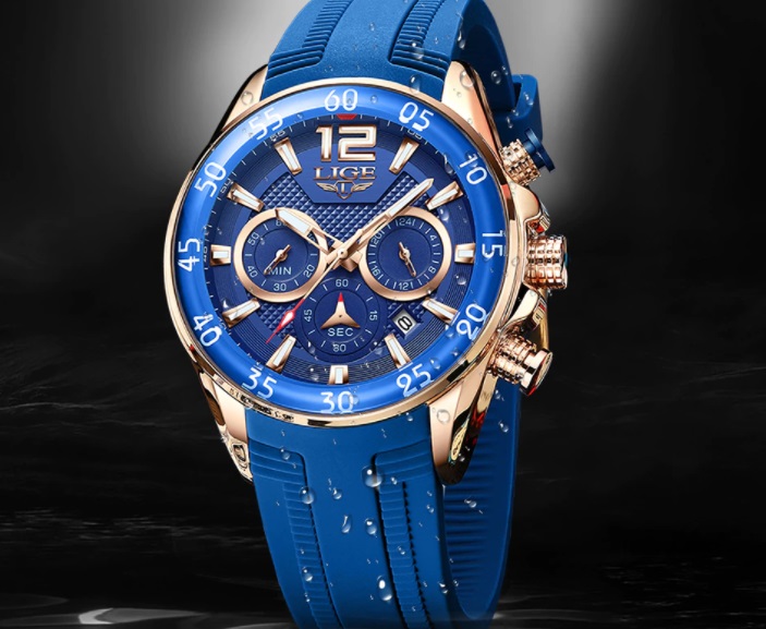 reloj azul