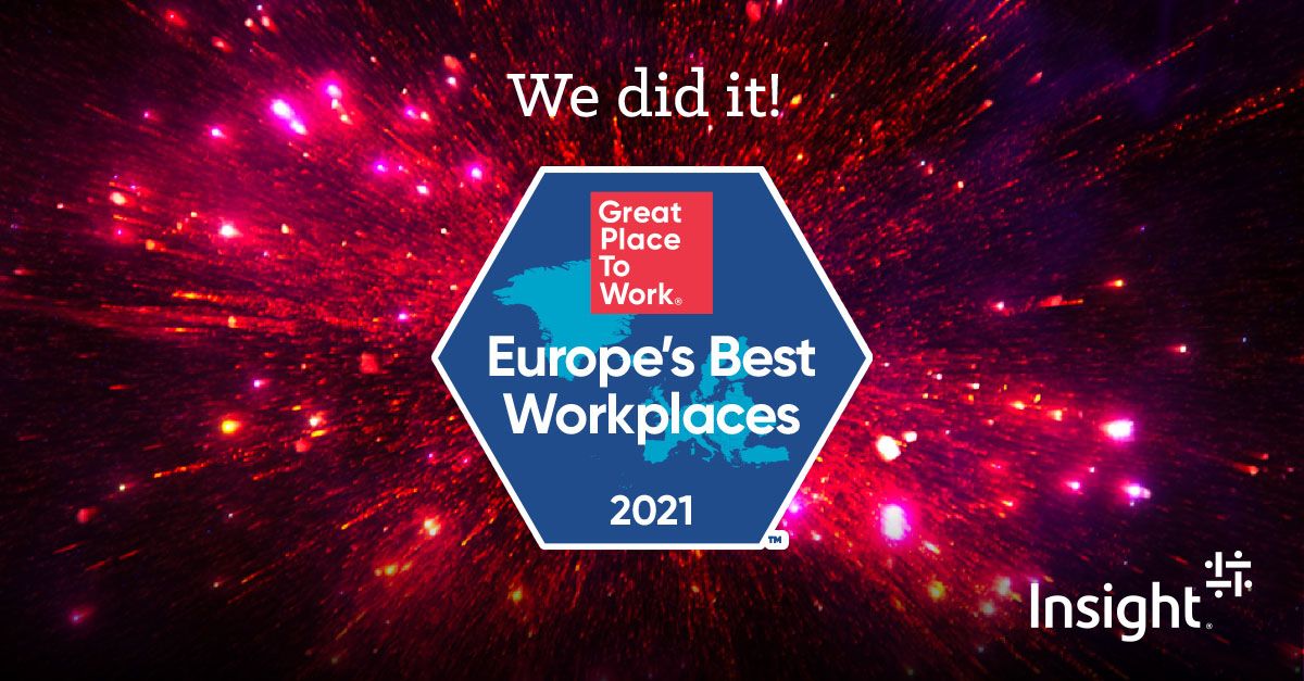 Insight, clasificada como uno de los Best Workplaces in Europe™ de 2021 por Great Place to Work® 1 Moncloa 1632237369 GPTW Europe Social Badges 2 Moncloa