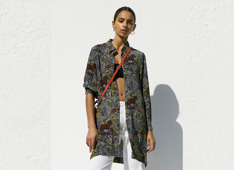 VESTIDO CAMISERO ESTAMPADO ANIMALES DE PARFOIS