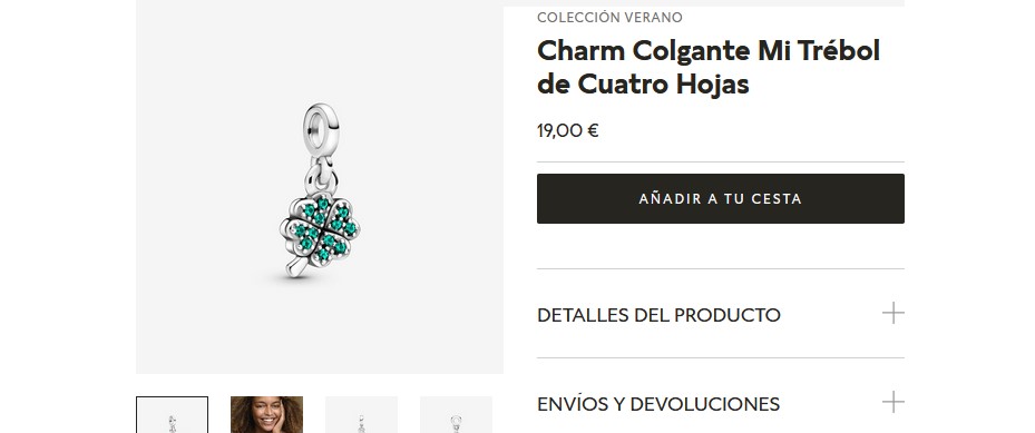 Charm Colgante Mi Trébol de Cuatro Hojas