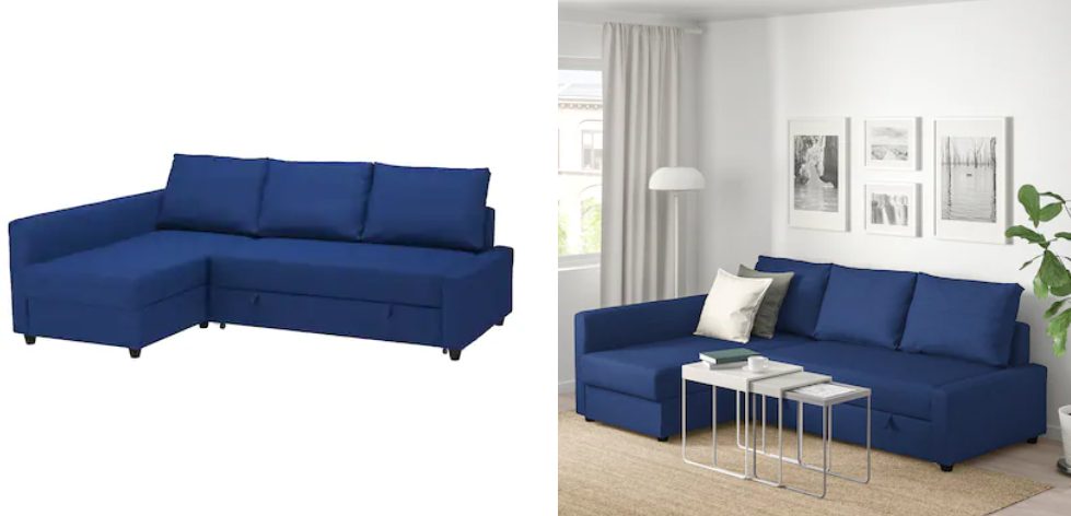 cama sofas azul