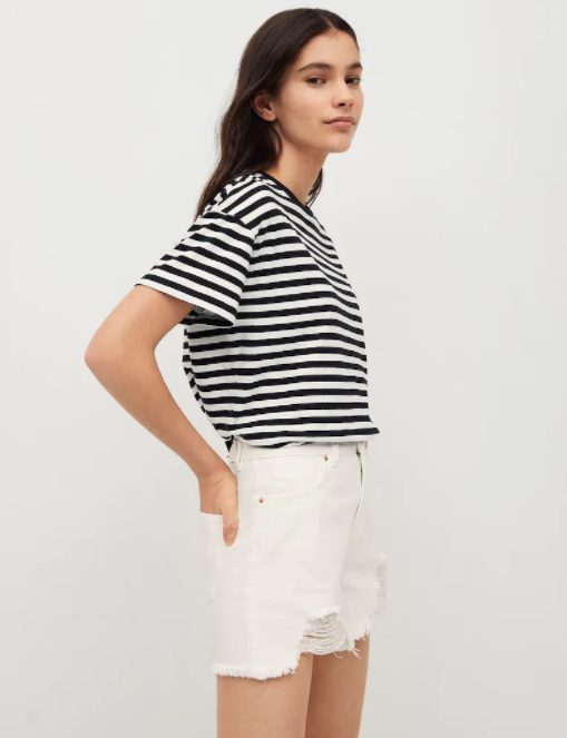 camiseta rayas mango