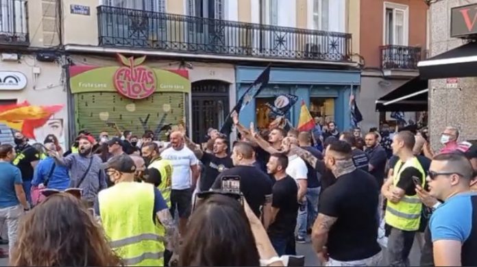 Neonazis en Chueca durante el pasado sábado