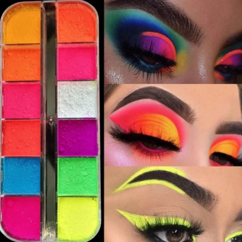 sombras de ojos neón