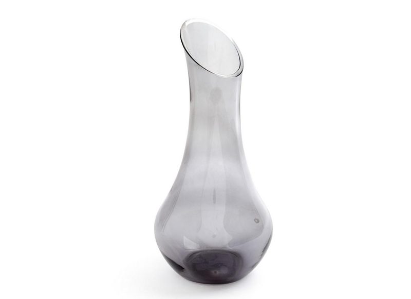 JARRA NEGRA DE CRISTAL AHUMADO