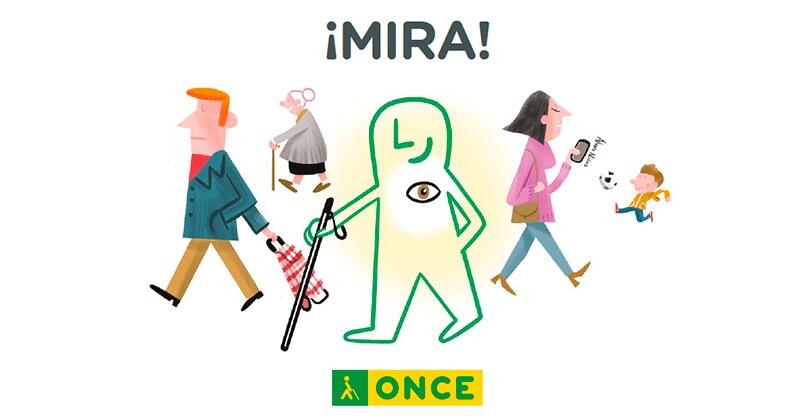 La ONCE explica con viñetas humorísticas cómo relacionarse con personas ciegas
