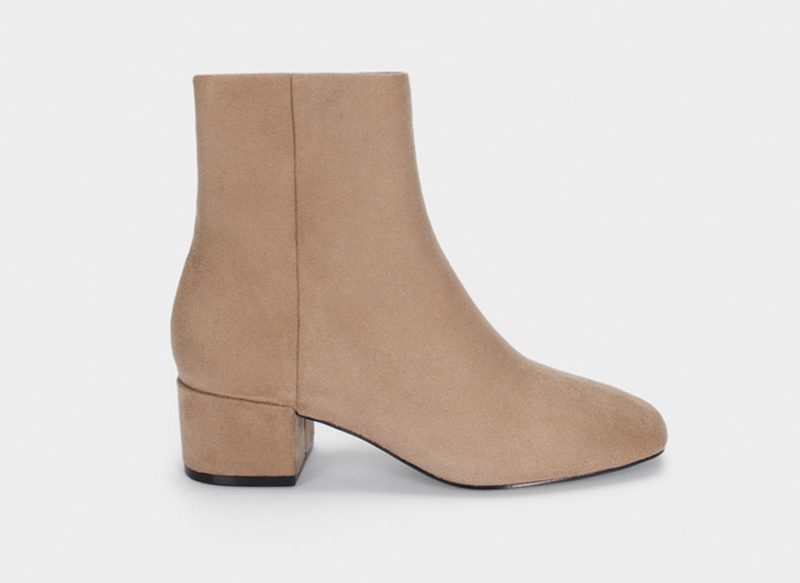 BOTINES DE TACÓN CON TEXTURA DE PIEL