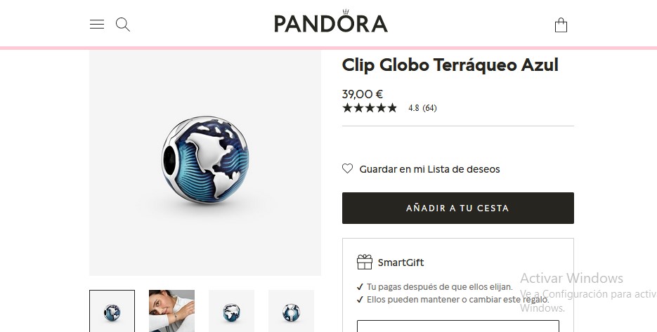 Clip Globo Terráqueo Azul- Pandora