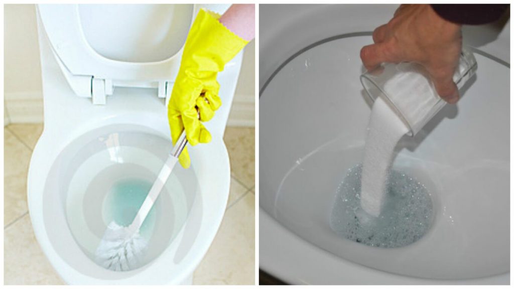Formas curiosas de dejar tu inodoro como nuevo 4 Moncloa Mezcla bicarbonato de sodio con vinagre blanco
